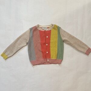 Stella McCartney Kids Glittery Striped Cardigan
